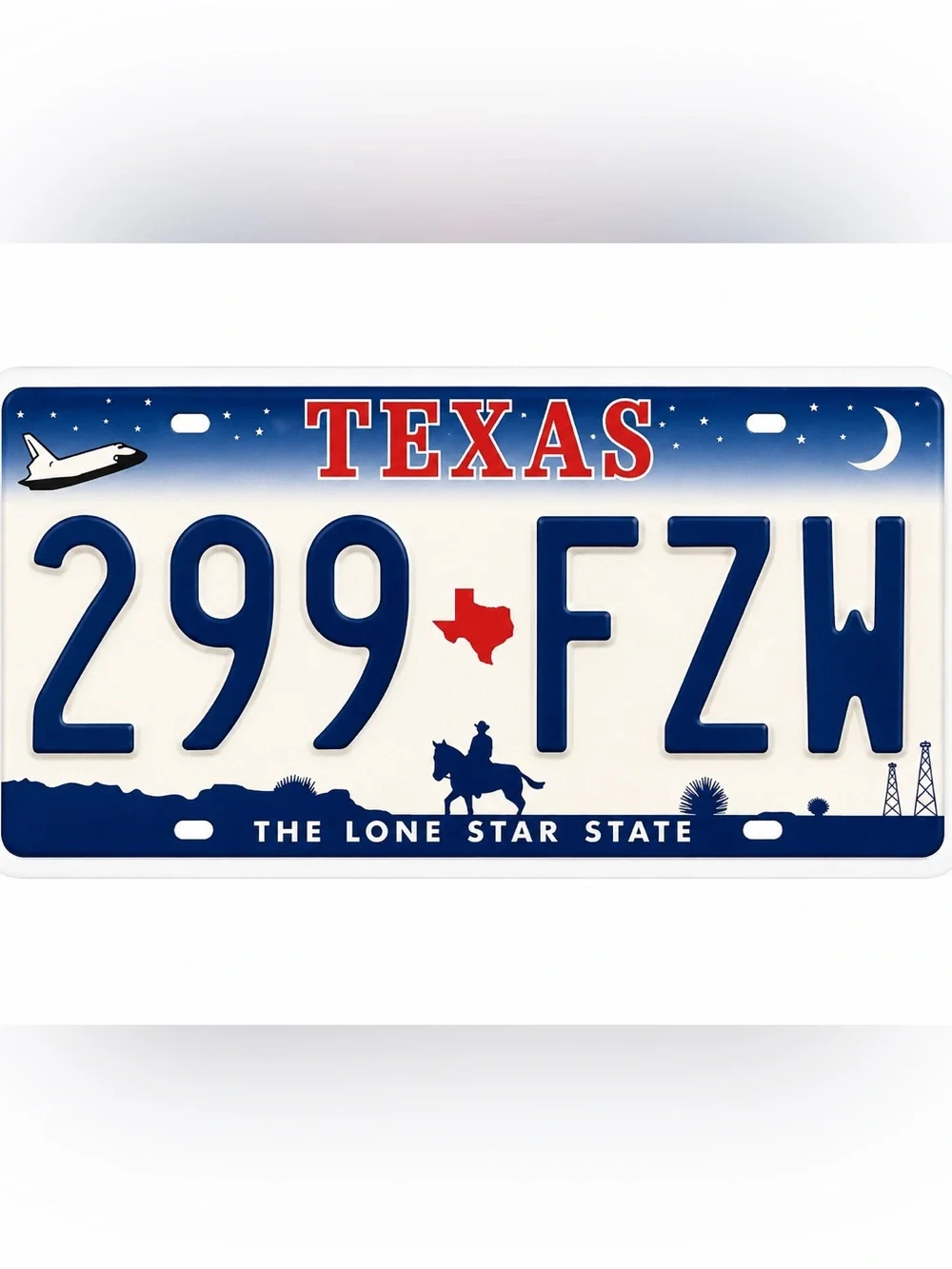 Texas The Lone Star State License Plate